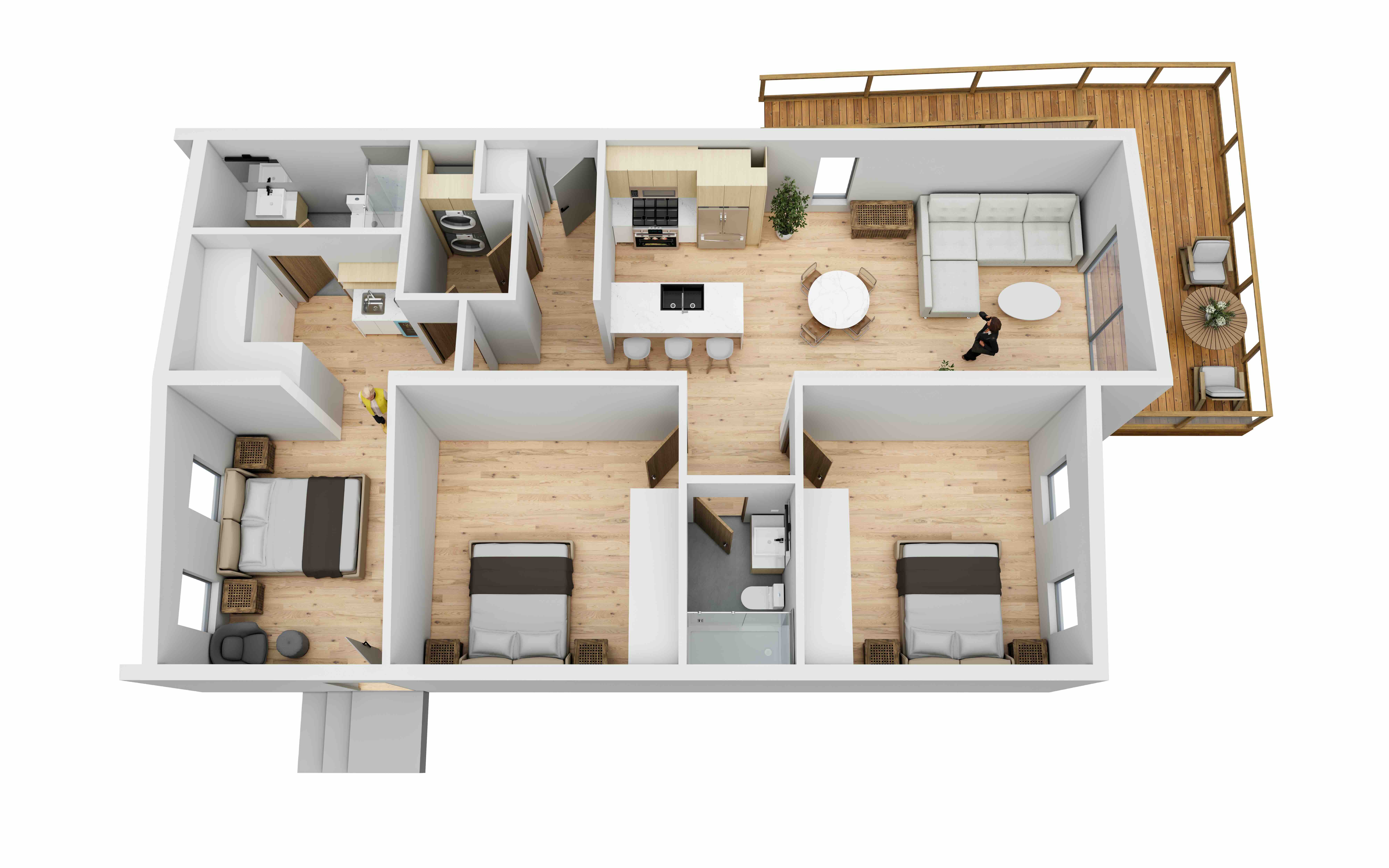 Suited home layout